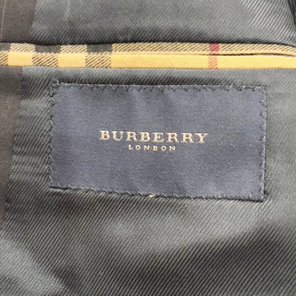 Burberry London 100% Wool Black Jacket Mens Size 40 - Picture 7 of 8